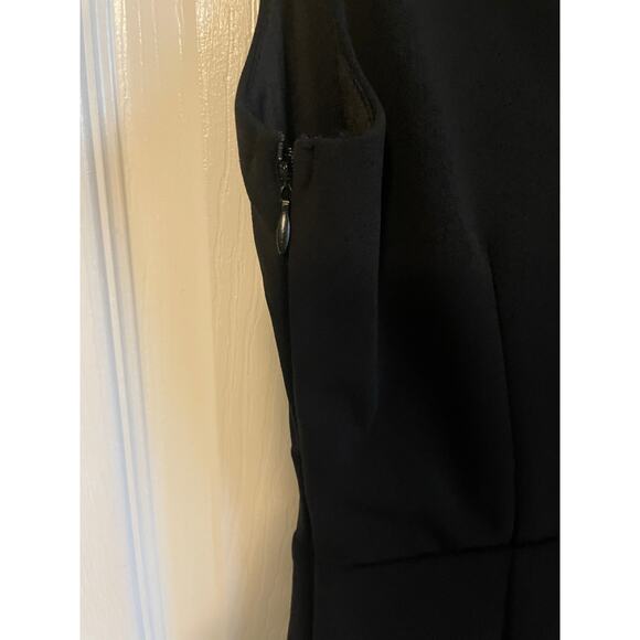 Lulus Little Black Dress Size Small Lined One Shoulder Ruffle V-Neck Flirty Mini - Picture 6 of 8